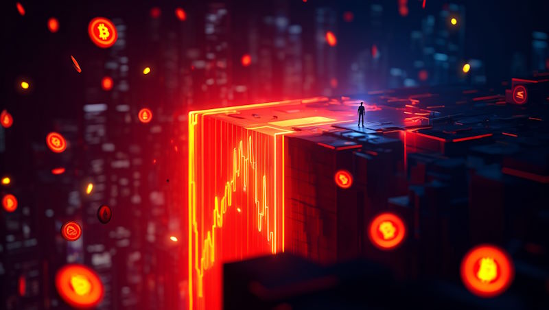 Dangers of trading cryptocurrencies. Concept.