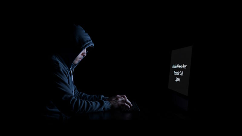 The mysterious figure of Satoshi Nakamoto. Concept